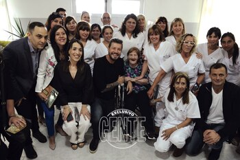 Con el personal del Hospital