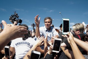O’Rourke durante su campaña en