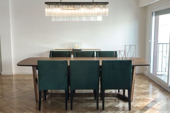 En el comedor, una lámpara