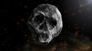 Representación gráfica del asteroide captado