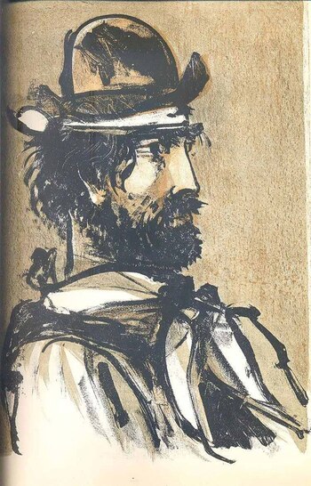 Martín Fierro, litografía de Carlos