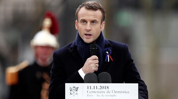 Emmanuel Macron pronuncia su discurso