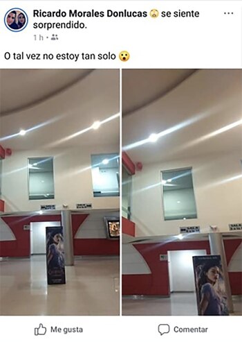 Encontró compañía en los afiches de una actriz