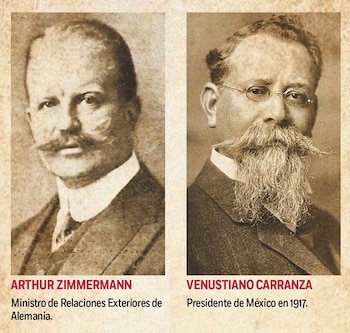 Zimmermann pretendía convencer al presidente mexicano Venustiano Carranza de declarar la guerra a EEUU. (Especial)