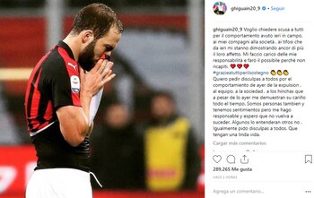 El mensaje de Higuaín en