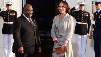 El presidente Ali Bongo junto