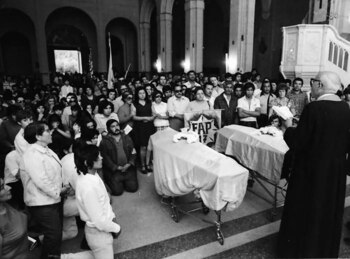 La multitudinaria despedida a Deleroni