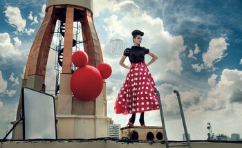 Juana Viale en el mirador