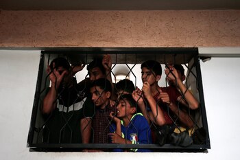 (Photo by SAID KHATIB /