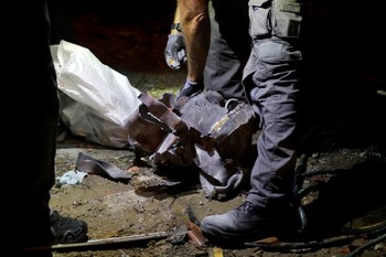 Los restos del un cohete