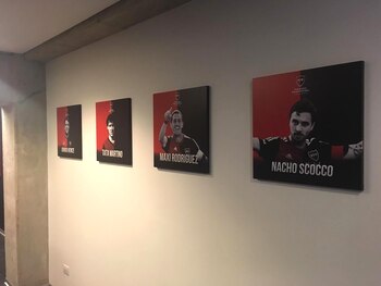 Heinze, Maxi Rodríguez y Scocco