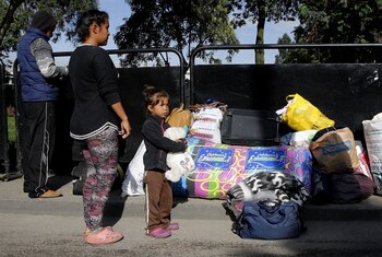Un grupo de venezolanos se