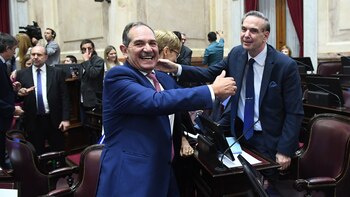 Alperovich y Pichetto sonríen para