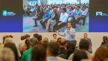 Sergio Massa durante el ciclo