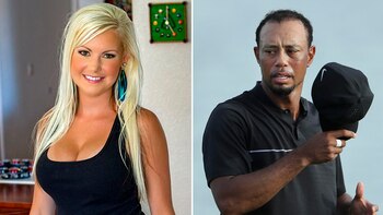 Jamie Jungers y Tiger Woods