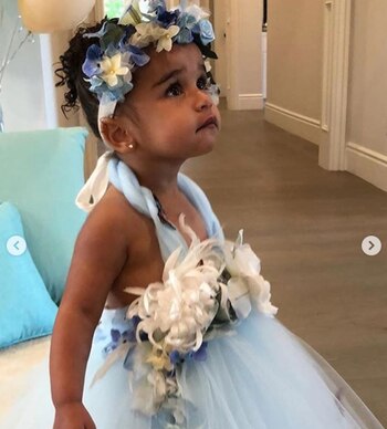 La cumpleañera, Dream Kardashian, lució
