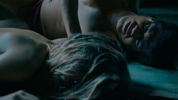 Monzón junto al cadaver de