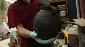 Una vasija encontrada en la