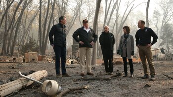 Trump visitó la zona del