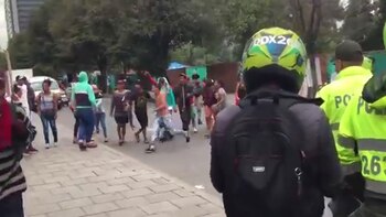 Exiliados venezolanos provocaron incidentes en
