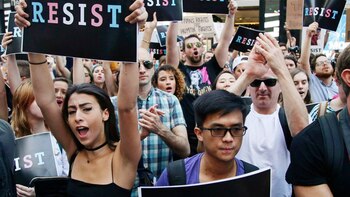 Una de las últimas protestas