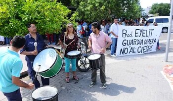 Protesta de trabajadores contra el