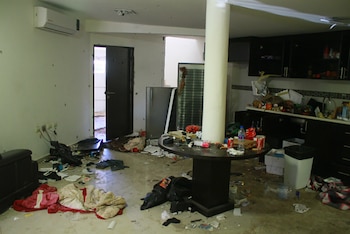 La cocina de la casa donde el Chapo fue detenido con sus trabajadoras domésticas. (Foto: Especial)