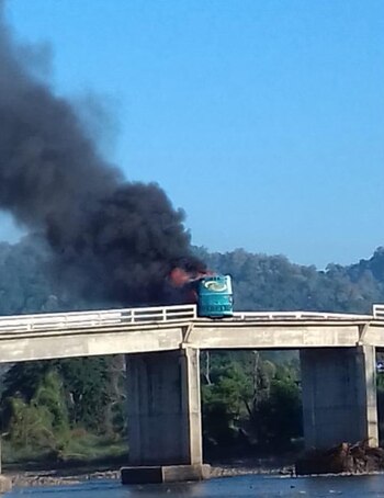 Criminales usaron un camión de