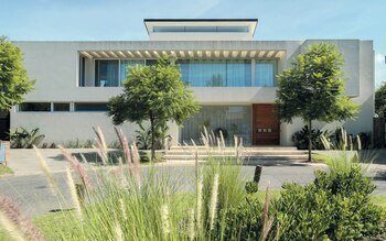 El frente de la casa