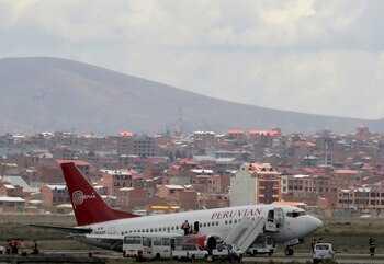 El avión tras e accidente