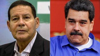 Hamilton Mourao y Nicolas Maduro