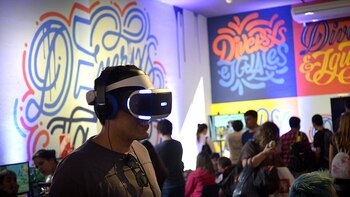La realidad virtual fue una de las grandes atracciones en el festival