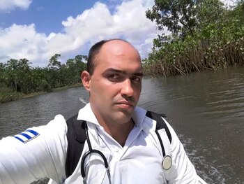 Una selfie en el río