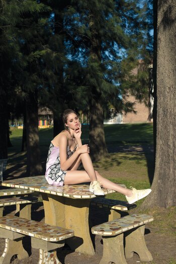 Vestido de reptil con laterales