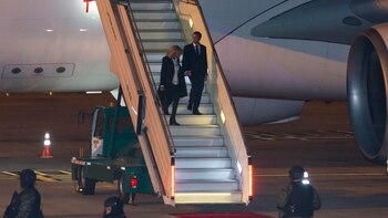 El arribo del presidente de