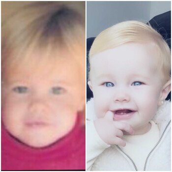 De un lado Luciana, a