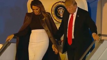 President Donald Trump has arrived