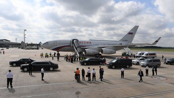 Las operaciones en Aeroparque (foto