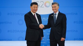 Mauricio Macri junto al presidente