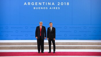 Macri y Trump, durante el