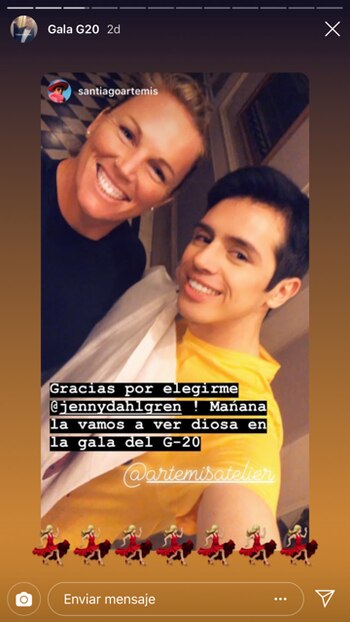 Dalgren junto al diseñador Santiago