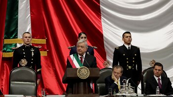 Durante su discurso, López Obrador