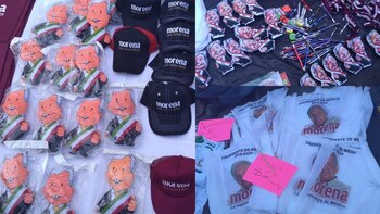 Había llaveros, calendarios, peluches, estampas,