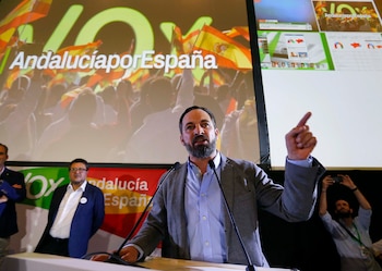 El líder del partido Santiago Abascal