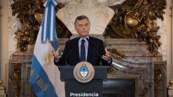 Durante su exposición, Macri también