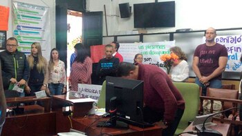 Funcionarios de las Secretaría de