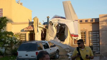 La aeronave se incrustó en