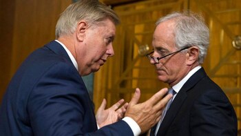 Lindsey Graham y Bob Corker,