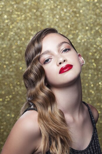 Make up con labios rojo