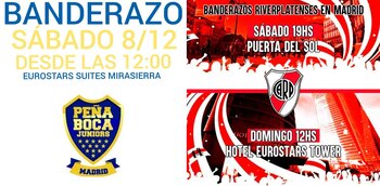 Sabado: banderazo de Boca y